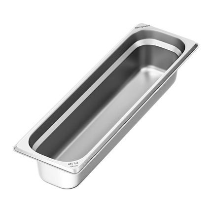GGM Gastro Stainless Steel Gastronorm Pan GN 2/4 - Depth: 100mm