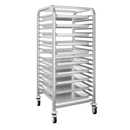 GGM Gastro Stainless Steel Gastronorm Racking Trolley - 17-Level - for 17 x GN 2/1 Trays