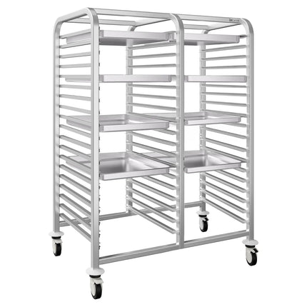 GGM Gastro Stainless Steel Patisserie Tray Racking Trolley - 30-Level - for 30 x 600x400mm Trays