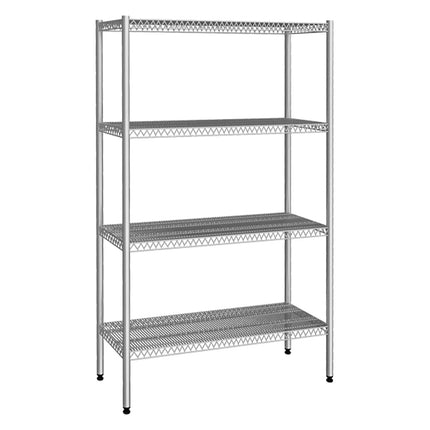 GGM Gastro Stainless Steel Shelving Unit - 1080x400mm - with 4 shelves (FIXED)
