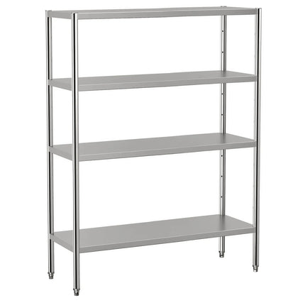 GGM Gastro Stainless Steel Shelving Unit ECO - 1400x500mm - with 4 shelves (ADJUSTABLE)