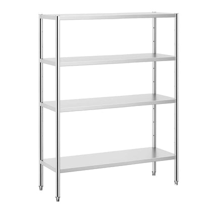 GGM Gastro Stainless Steel Shelving Unit PREMIUM - 1400x500mm - with 4 shelves (ADJUSTABLE)