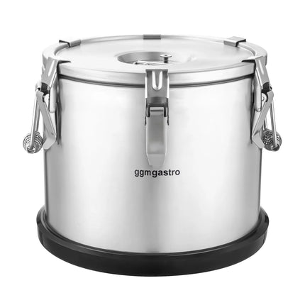 GGM Gastro Stainless Steel Thermos Container - 20L - Height 360mm - with Non-Slip Rubber Base