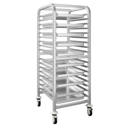 GGM Gastro Stainless Steel Tray Trolley - 15-Level - for 15 x 530x370mm Trays