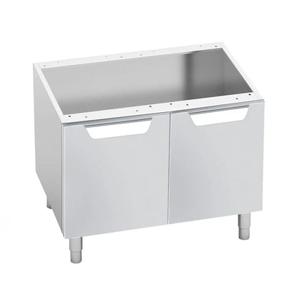 GGM Gastro Stainless Steel Undercounter Cabinet - 900x550x600mm - Stainless Steel - 2 doors - with rounded edges