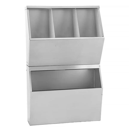 GGM Gastro Stainless Steel Wall Shelf - 500x200mm - with 4 compartments