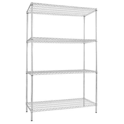 GGM Gastro Steel Wire Shelving Unit - 1200x450mm - 4 shelves - Chrome
