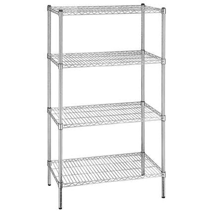 GGM Gastro Steel Wire Shelving Unit - 900x450mm - 4 shelves - Chrome