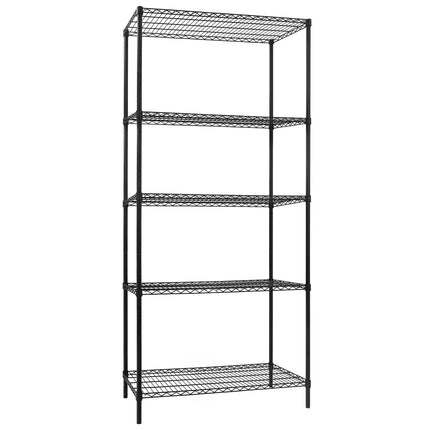 GGM Gastro Steel Wire Shelving Unit - 900x450mm - 5 shelves - Black