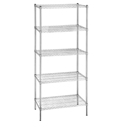 GGM Gastro Steel Wire Shelving Unit - 900x450mm - 5 shelves - Chrome