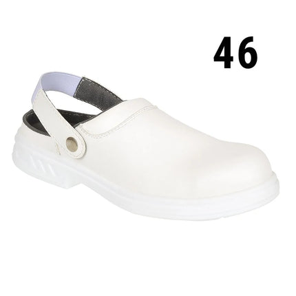 GGM Gastro Steelite | Safety Chef Clogs SB - White - Size: 46