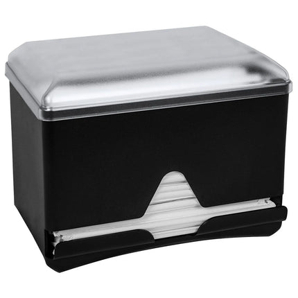 GGM Gastro Straw Dispenser (for 500 Straws) - Two-Sided Dispensing - Polystyrene - 254x200x203mm - Black - incl. Removable Lid