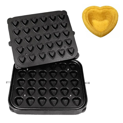 GGM Gastro Tartlet Mould Plates for Tartlet machine TMPIC - Heart - 51x46mm - for 30 tartlets