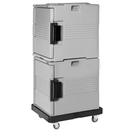 GGM Gastro Thermobox - Front loading - GN 1/1 - 58L - 520x695x1400mm - for 12x GN 1/1 trays per box - incl. Transport Trolley