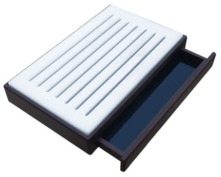 GGM Gastro Thớt Cắt Bánh Mì Kèm Khay Hứng Vụn - 525x350mm - Nhựa - Trắng - Khay Hứng Vụn Tháo Rời