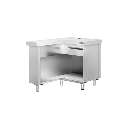 GGM Gastro Till Counter KOPENHAGEN - 1240mm - Left-hand - Stainless steel body