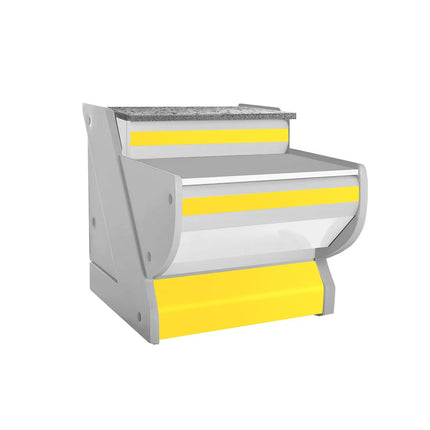 GGM Gastro Till Counter KRM - 800mm - Front panel Yellow - Black granite worktop