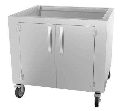 GGM Gastro Tủ Bệ Cho Lò Nướng Than - 890x825x825mm - Thép Không Gỉ - Có Bánh Xe - Cho CHOE881