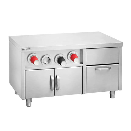 GGM Gastro Tủ Bệ Trạm Đồ Uống - Có Hộp Ly & Khay Đá - 1,5m