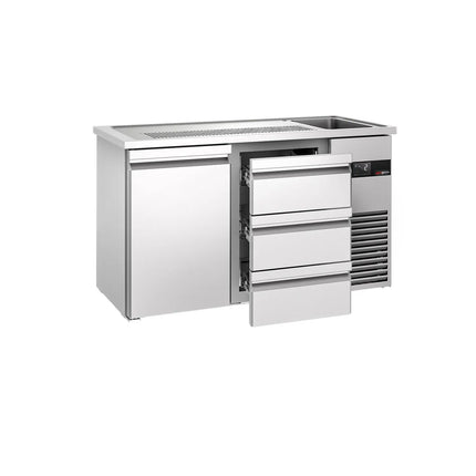GGM Gastro Tủ Bia Trực Tiếp / Kegerator PREMIUM - 1550x700mm - 1 Cánh Kín & 3 Ngăn Kéo