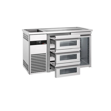 GGM Gastro Tủ Bia Trực Tiếp / Kegerator PREMIUM - 1550x700mm - 1 Cánh Kính & 3 Ngăn Kéo