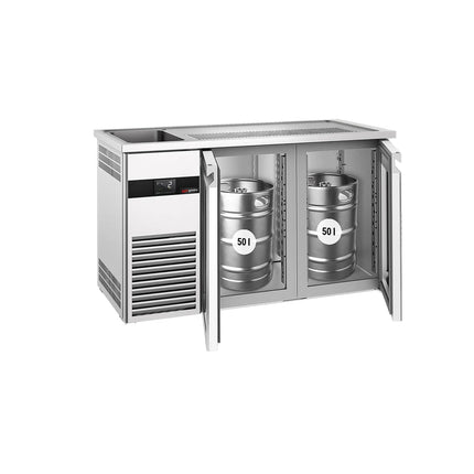 GGM Gastro Tủ Bia Trực Tiếp / Kegerator PREMIUM - 1550x700mm - 2 Cánh Kính