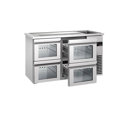 GGM Gastro Tủ Bia Trực Tiếp / Kegerator PREMIUM - 1550x700mm - 4 Ngăn Kéo