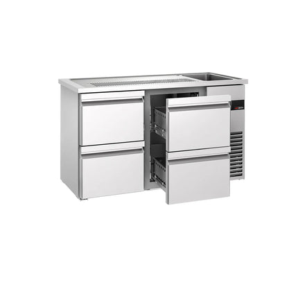 GGM Gastro Tủ Bia Trực Tiếp / Kegerator PREMIUM - 1550x700mm - 4 Ngăn Kéo