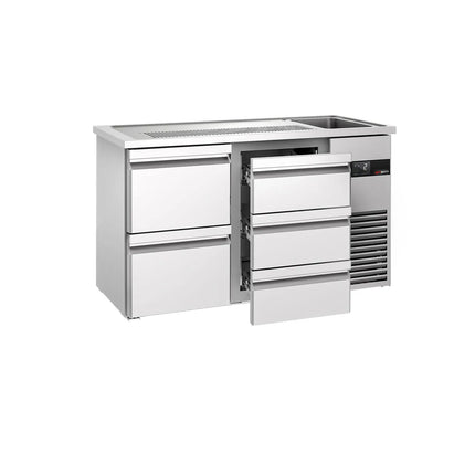 GGM Gastro Tủ Bia Trực Tiếp / Kegerator PREMIUM - 1550x700mm - 5 Ngăn Kéo