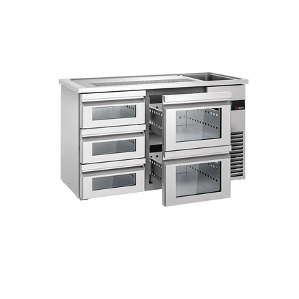 GGM Gastro Tủ Bia Trực Tiếp / Kegerator PREMIUM - 1550x700mm - 5 Ngăn Kéo