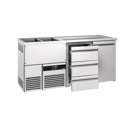 GGM Gastro Tủ Bia Trực Tiếp / Kegerator PREMIUM - 1950x700mm - 1 Cánh & 3 Ngăn Kéo