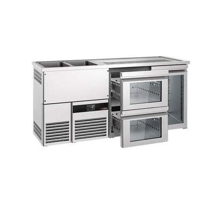 GGM Gastro Tủ Bia Trực Tiếp / Kegerator PREMIUM - 1950x700mm - 1 Cánh Kính & 2 Ngăn Kéo