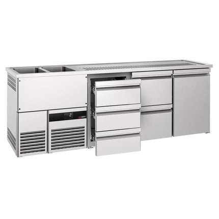 GGM Gastro Tủ Bia Trực Tiếp / Kegerator PREMIUM - 2500x700mm - 1 Cánh Kín & 5 Ngăn Kéo