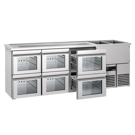 GGM Gastro Tủ Bia Trực Tiếp / Kegerator PREMIUM - 2500x700mm - 6 Ngăn Kéo