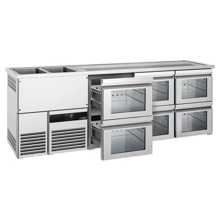 GGM Gastro Tủ Bia Trực Tiếp / Kegerator PREMIUM - 2500x700mm - 6 Ngăn Kéo