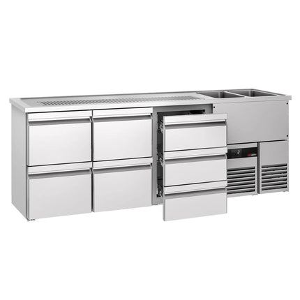 GGM Gastro Tủ Bia Trực Tiếp / Kegerator PREMIUM - 2500x700mm - 7 Ngăn Kéo