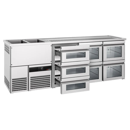 GGM Gastro Tủ Bia Trực Tiếp / Kegerator PREMIUM - 2500x700mm - 7 Ngăn Kéo
