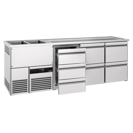 GGM Gastro Tủ Bia Trực Tiếp / Kegerator PREMIUM - 2500x700mm - 7 Ngăn Kéo