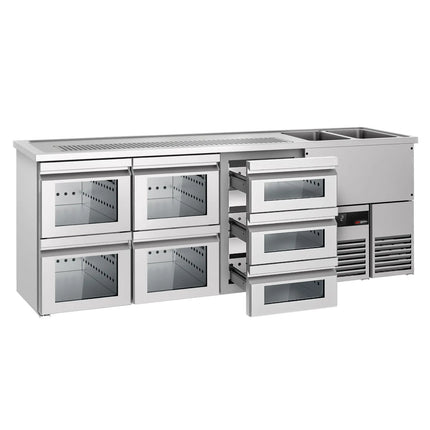 GGM Gastro Tủ Bia Trực Tiếp / Kegerator PREMIUM - 2500x700mm - 7 Ngăn Kéo