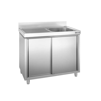 GGM Gastro Tủ Bồn Rửa Inox PREMIUM - 1000x600mm - 1 Chậu Bên Phải