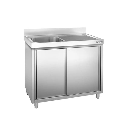 GGM Gastro Tủ Bồn Rửa Inox PREMIUM - 1200x700mm - 1 Chậu Bên Trái