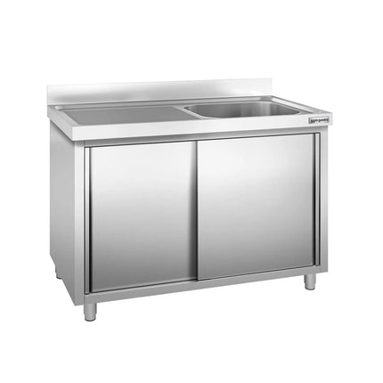 GGM Gastro Tủ Bồn Rửa Inox PREMIUM - 1400x600mm - 1 Chậu Bên Phải