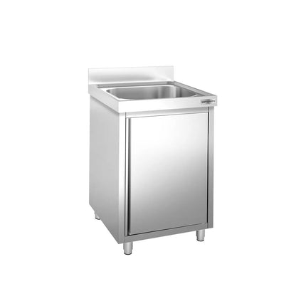 GGM Gastro Tủ Bồn Rửa Inox PREMIUM - 600x700mm - 1 Chậu Giữa
