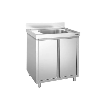 GGM Gastro Tủ Bồn Rửa Inox PREMIUM - 800x700mm - 1 Chậu Giữa