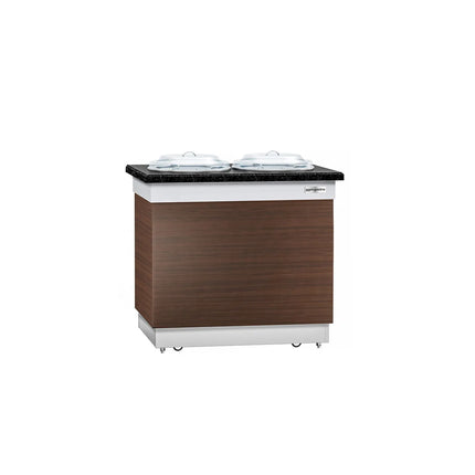 GGM Gastro Tủ Giữ Nóng Đĩa DUBLIN - 1kW - 700mm - Có Bánh Xe - 100 Đĩa - Mặt Đá Granite