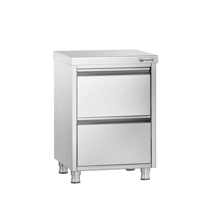 GGM Gastro Tủ Ngăn Kéo PREMIUM - Thép Không Gỉ - 2 Ngăn Kéo - 500x600mm