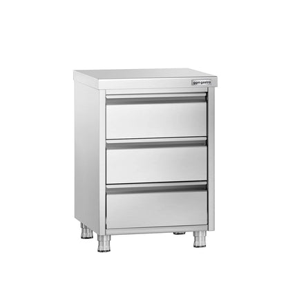 GGM Gastro Tủ Ngăn Kéo PREMIUM - Thép Không Gỉ - 3 Ngăn Kéo - 500x600mm