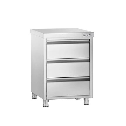 GGM Gastro Tủ Ngăn Kéo PREMIUM - Thép Không Gỉ - 3 Ngăn Kéo - 500x700mm