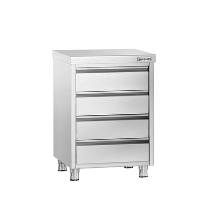 GGM Gastro Tủ Ngăn Kéo PREMIUM - Thép Không Gỉ - 4 Ngăn Kéo - 500x600mm