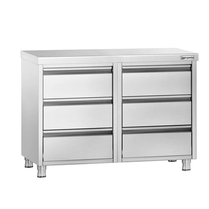 GGM Gastro Tủ Ngăn Kéo PREMIUM - Thép Không Gỉ - 6 Ngăn Kéo - 1000x600mm